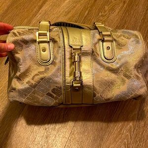 Beautiful gold L.A.M.B handbag